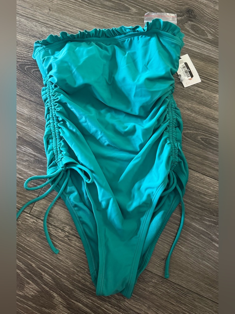 NWT Shade & Shore Teal Ruffled One-Piece Swimsuit